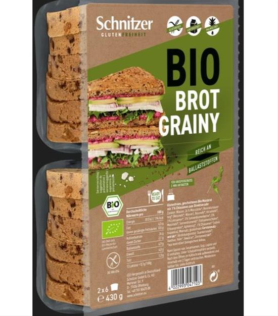 Breadn Toast Grainy BIO 430g